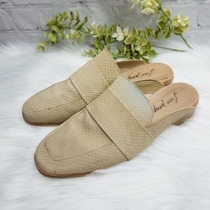 Free People At Ease Reptile Print Mules Loafers